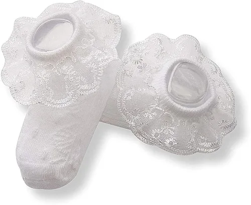 Miniatura 2 de Juebm Infant Baby Girls Ruffle Socks Toddler Dress socksPack of 356 Baby Frilly Lace Ankle Socks