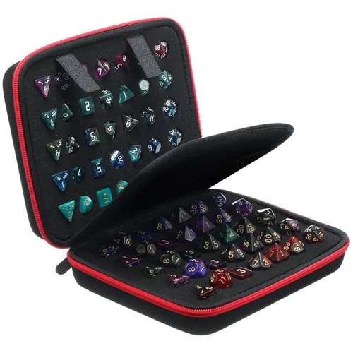 Miniatura 8 de Aoriher 1 Pcs Dice Case with Removable Slotted Tray for Storage Game Storage Case Dice Holder Holds up to 70/10 Sets (Blue)