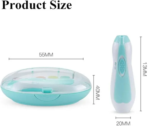 Miniatura 8 de Limpiador de uñas para bebés – Kit de cortaúñas eléctrico seguro – recortador de uñas para recién nacido o para niños y niñas de los pies – funciona