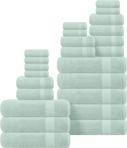 Miniatura 78 de GLAMBURG - Juego de 12 toallas faciales ultrasuaves de 13 x 13 pulgadas, 100% algodón, duraderas y altamente absorbentes, ideales para baño, cocina
