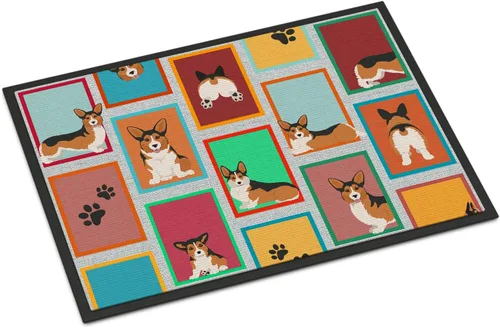 Miniatura 57 de Caroline's Treasures MLM1149MAT - Felpudo rojo Border Collie de 18 x 27 pulgadas, para interiores y exteriores, para entrada, antideslizante, Border