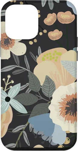 Miniatura 16 de Funda para iPhone 13 Pro Max Boho Wildflower Garden Botanical Floral Pattern (negro)