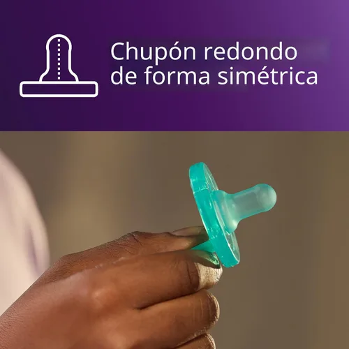 Miniatura 7 de Philips Avent Soothie Chupetes ortodónticos para bebés, 100% de silicona, de una pieza, sin BPA, para bebés de 0 a 3 meses, verde, paquete de 4