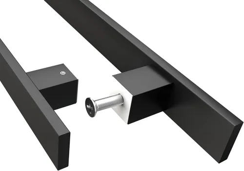 Miniatura 4 de BARNSMITH Manija de puerta de granero de 18" de empuje y tracción, manija de puerta comercial de acero inoxidable Grade-304 resistente cuadrada