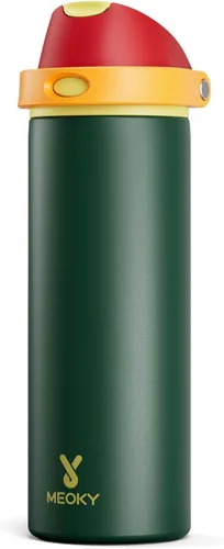Miniatura 36 de Botella de agua aislada de 40 onzas con popote, botella de agua de metal de acero inoxidable con tapa 2 en 1, a prueba de fugas, fría durante 24