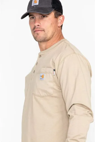 Miniatura 5 de Carhartt Henley - Camiseta de manga larga para hombre resistente a la llama