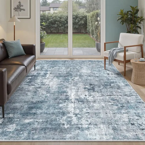 Miniatura 13 de Alfombra de pasillo Soalmost 2'6" x 10' lavable, alfombra antideslizante para cocina, baño, lavandería, alfombras vintage ultra delgadas para Beige