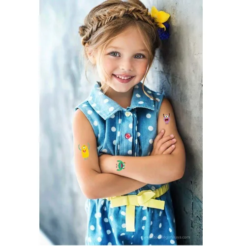 Miniatura 4 de Ooopsi Monster - Tatuajes temporales para niños, más de 120 tatuajes, lindos tatuajes de dibujos animados para niños y niñas, decoración de fiesta