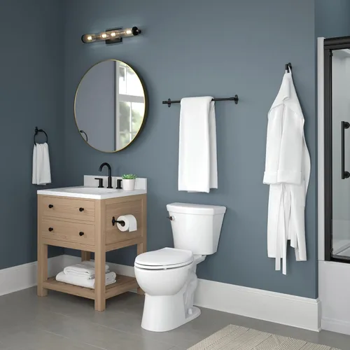 Miniatura 7 de Franklin Brass Calloway CLWY51-MB - Soporte para papel higiénico de papel higiénico, negro mate, soporte para rollo de papel higiénico, soporte