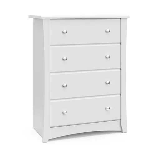 Miniatura 14 de Storkcraft Crescent - Cómoda de 4 cajones (negro) - Certificado GREENGUARD Gold, cómoda fácil de combinar para guardería y dormitorio de niños