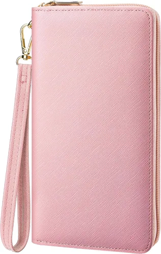 Miniatura 62 de Chelmon - Monedero para mujer de cuero genuino con bloqueo de señal RFID, para tarjetas de crédito