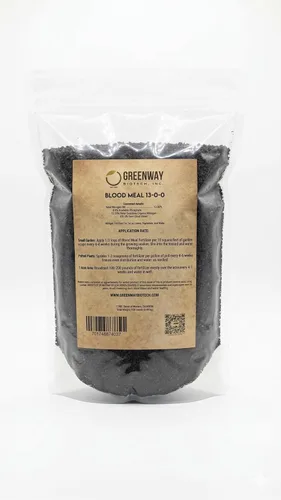 Greenway Biotech - Harina de sangre 13-0-0 para flores, frutas, verduras, plantas, fertilizante de nitrógeno, alimento vegetal para jardinería