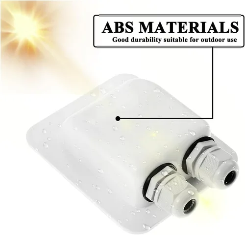Miniatura 2 de Entrada de cable solar resistente a la intemperie de plástico ABS doble para todos los tipos de cables de 2mm² a 6mm² para proyectos solares en RV