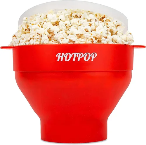 Miniatura 13 de El original Hotpop - Palomitas de maíz para microondas, máquina de palomitas de silicona, cuenco plegable sin BPA y apto para lavavajillas - 20 Gris