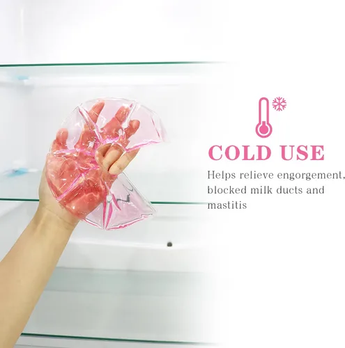 Miniatura 9 de Paquetes de terapia de senos, paquete de 2 paquetes reutilizables de gel frío caliente para aliviar el dolor de pezones, mastitis, congestión, apoyo