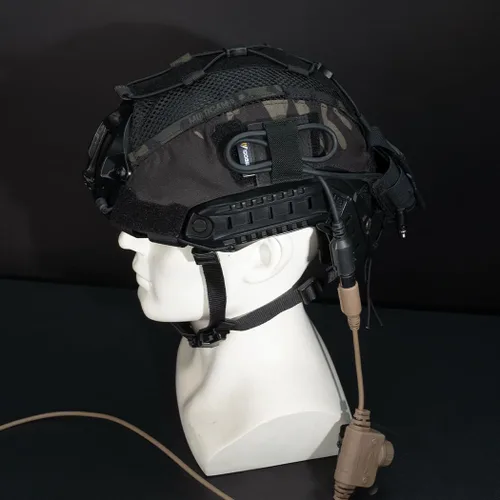 Miniatura 5 de Adhesivo táctico para almacenamiento de cables, reutilizables, sujetadores, con gancho y bucle para casco táctico, auriculares, walkie-talkie