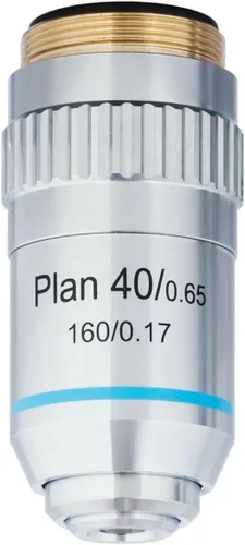 Miniatura 2 de AmScope PA40X 40X (primavera) Plan microscopio acromático Objetivo, Plata