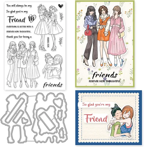Miniatura 13 de INFUNLY 7 piezas de troquel de borde de flores de metal para hacer tarjetas de feliz cumpleaños, encaje, rosas surtidas, troquel de corte para Borde