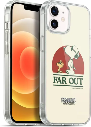 Miniatura 77 de Head Case Designs Funda de gel Woodstock 50th con licencia oficial de Peanuts Snoopy Guitar 1969 [protección de grado militar] compatible con Apple