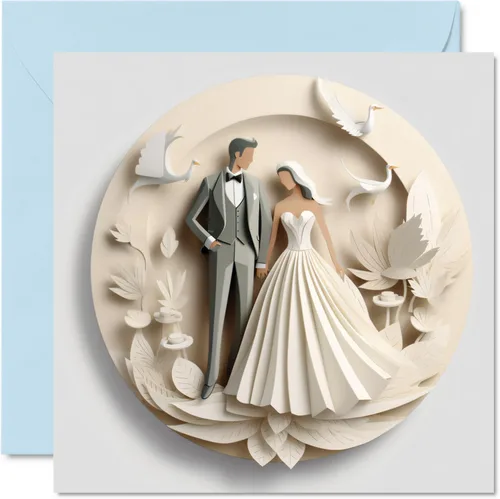 Miniatura 10 de Stuff4 Tarjetas de boda para parejas – Mejor día – Felicitaciones feliz regalos de compromiso, felicitaciones bien hechas, tarjetas de felicitación