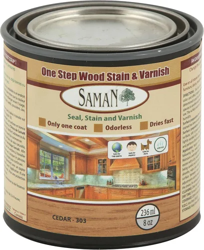 Miniatura 10 de SamaN Interior One Step Sellador, Tinte y Barniz para Madera – Tinte a Base de Aceite Sin Olor - Protección para Muebles y Madera Fina