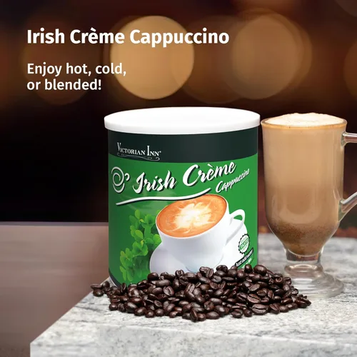 Miniatura 5 de Victorian Inn Instant Cappuccino – Sabor a crema irlandesa – Mezcla de café suave y sabrosa – Perfecto para caliente, frío o mezclado – Ideal como
