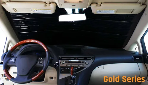 Miniatura 5 de HeatShield, The Original - Parasol para parabrisas, ajuste personalizado para Ford F-250 Super Duty Truck (cabina extendida) 1999-2007 Serie Gold