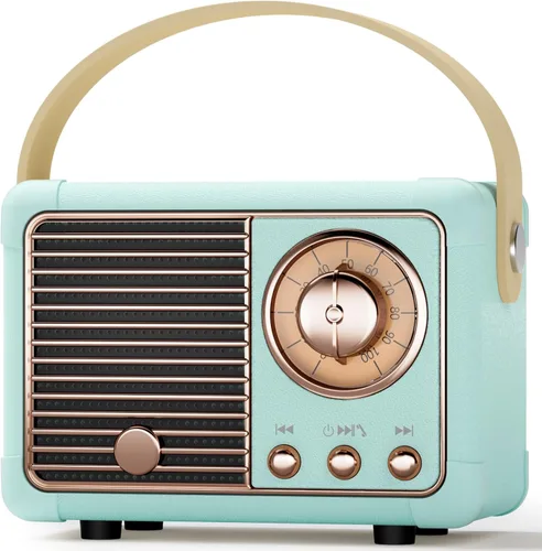 Miniatura 12 de Altavoz Retro Ideas de Regalo de Cumpleaños para Mujer Altavoz Inalámbrico Portátil Regalos para Mujeres, Niñas, Amigas Estilo Retro Pequeño