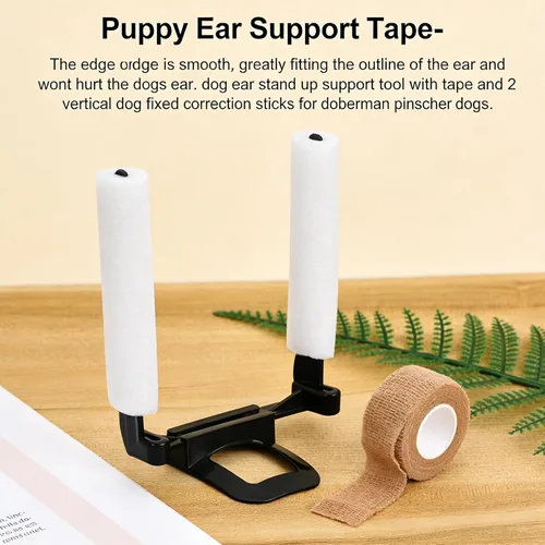 Miniatura 4 de Herramienta de soporte para orejas de perro, kit de publicación de orejas de perro con cinta y 2 barras de corrección fijas verticales