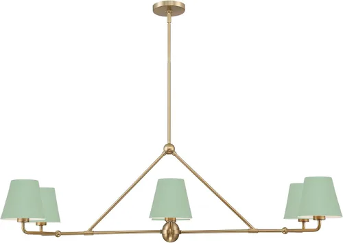 Miniatura 10 de Crystorama Xavier - Candelabro lineal dorado vibrante de 6 luces oro (Vibrant Gold)