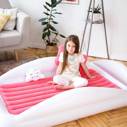 Miniatura 6 de Sleepah Cama de viaje inflable para niños pequeños Cama de aire portátil para niños con protectores de seguridad para niños y bebés – Incluye bomba
