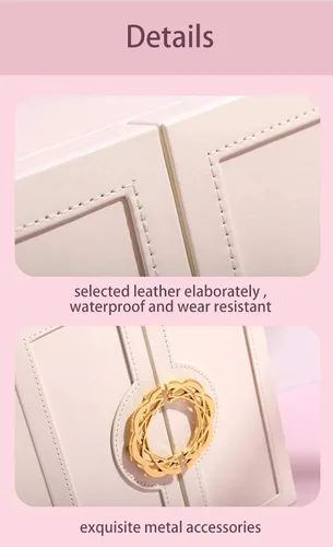 Miniatura 7 de AOSIFIEL Joyeros organizadoresestuche grande de pie con 5 cajones, regalo para mujeres, adolescentes, niñas, niños, gran joyeríasoporte de cuero