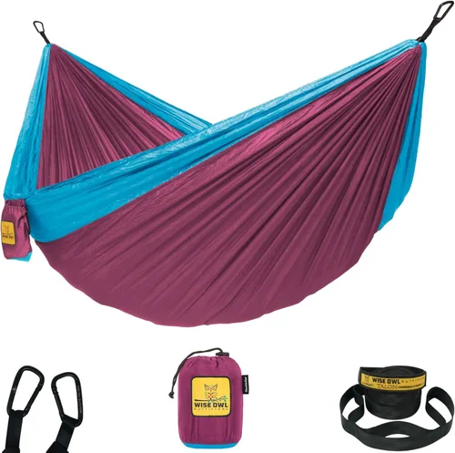 Miniatura 8 de Wise Owl Outfitters Hamaca de camping – Hamaca portátil de 500 libras con correas de árbol – viajes, mochileros, senderismo, equipo de campamento al