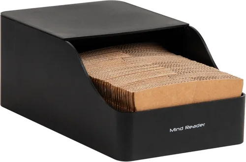 Mind Reader Dispensador de mangas para tazas calientes, accesorios de barra de café, estación de café, organización de cocina, 5.91 pulgadas de