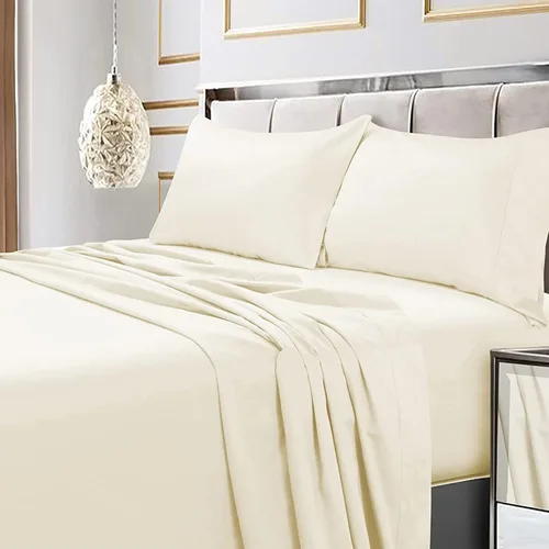 Miniatura 10 de Tribeca Living Juego de funda de almohada de satén de algodón egipcio suave, bolsillo extra profundo, 600 hilos, sábana de cama, Queen, chocolate