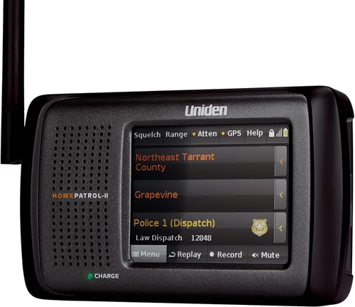 Uniden HomePatrol-2 Escáner Digital de Pantalla Táctil a Color con Programación Simple, TrunkTracker V y S, A, M, E, Alerta de Emergencia/Clima,