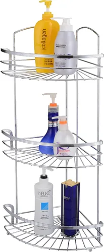 Miniatura 2 de UNIWARE Estante de ducha resistente, recubierto de cromo (23 pulgadas, 3 capas)