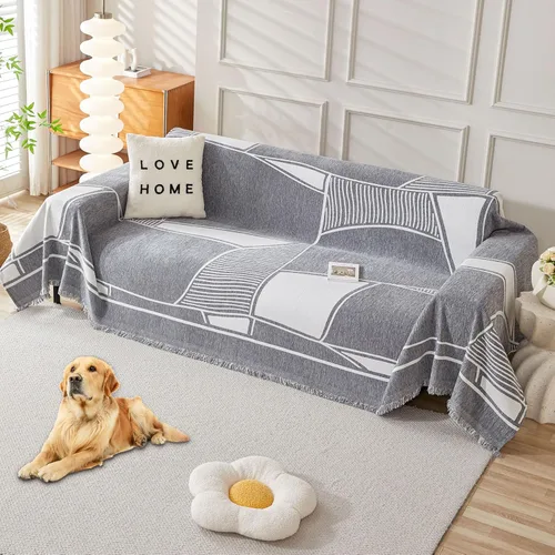 Miniatura 15 de HAOMAIJIA Funda de sofá antideslizante para sofá de 2 cojines, fundas de sofá seccionales lavables para perros y mascotas, protector de muebles