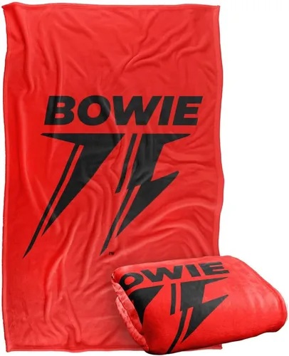 Manta de David Bowie, 36 x 58 pulgadas, con logotipo de Bowie 75 de un solo color, tacto sedoso, súper suave
