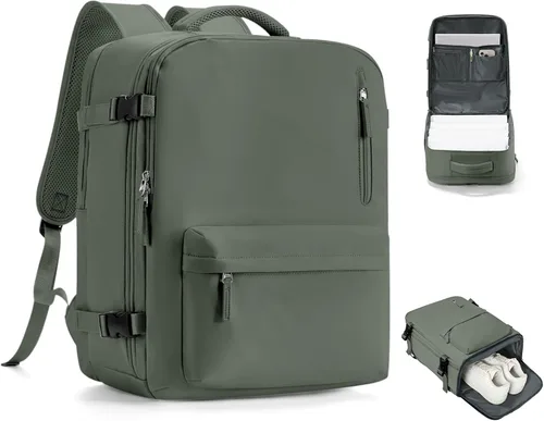 Miniatura 50 de VGCUB - Mochila grande para viaje, trabajo, negocios, mochila para laptop aprobada como equipaje de mano para vuelos, unisex, Negro -, Grande, Large