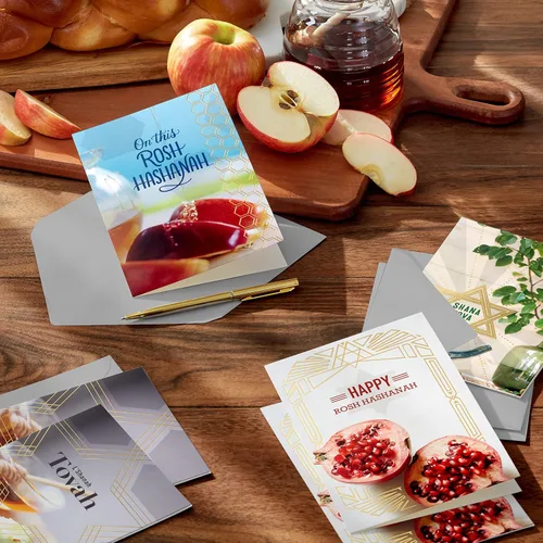 Miniatura 2 de Hallmark Tree of Life Rosh Hashanah - Surtido de tarjetas, Shana Tova (16 tarjetas con sobres)