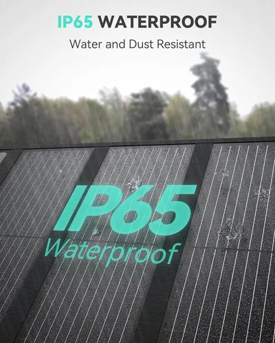 Miniatura 7 de 12 paneles solares portátiles plegables, cargador de panel solar plegable de 200 W con soporte ajustable, kit de panel solar impermeable IP65