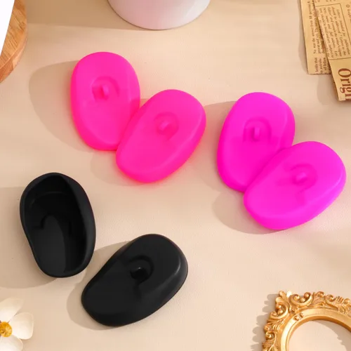 Miniatura 5 de COHEALI 3 pares de orejeras de silicona para peluquería, protección impermeable para los oídos, para tinte para el cabello, permanente, resaltado