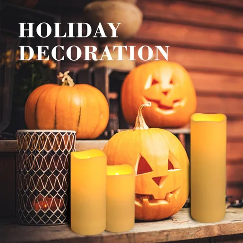 Miniatura 7 de fclayvts Paquete de 24 velas LED sin llama con control remoto, velas eléctricas parpadeantes, velas temporizadoras, llama 3D, para Halloween