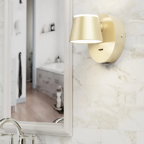Miniatura 7 de URSOLA Aplique de pared LED con interruptor de encendido/apagado, puerto de carga USB, 110 voltios, lámpara de pared cableada con cable de 350