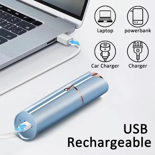 Miniatura 6 de tuokiy Depilación facial para mujeres, afeitadora facial sin dolor para mujeres, afeitadora facial para labios, barbilla con USB recargable