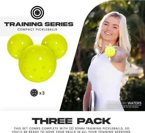 Miniatura 2 de Franklin Sports Pickleballs de entrenamiento - Pickleballs de entrenamiento para principiantes + práctica de habilidades - Bolas de pickleball al