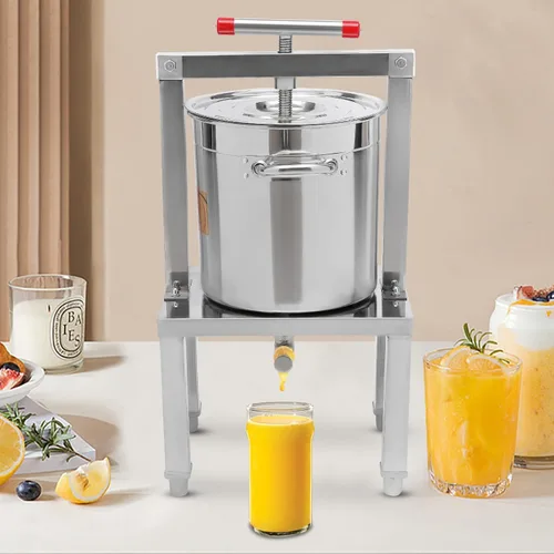 Miniatura 4 de LYNICESHOP Prensa de vino de frutas, prensa manual de miel de fruta grande, extractor de cera de abeja, máquina de apicultura, sidra, vino, uva