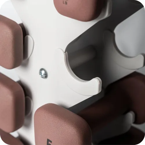 Miniatura 3 de WeGym - Estanterías para mancuernas, solución de ahorro de espacio, hierro fundido resistente, almacenamiento para entrenamiento en casa, soporte