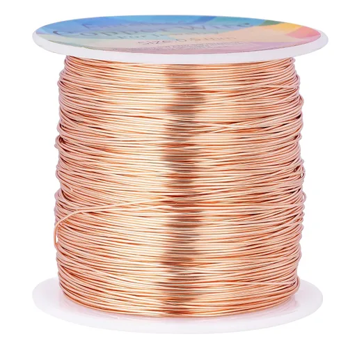 Miniatura 24 de Alambres de cobre resistentes al deslustre de 65.6 pies, alambre de cobre para electrocultura en jardinería, alambre de cobre de calibre 16, cables